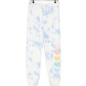PJ Salvage Heart Tie Dye Lounge Pants Powder Blue- Like NEW